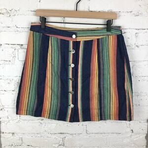 Saturday Morning Pancakes Button Front Mini Skirt